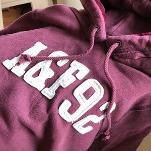 Abercrombie and Fitch A&F Maroon Sweatshirt Hoodie